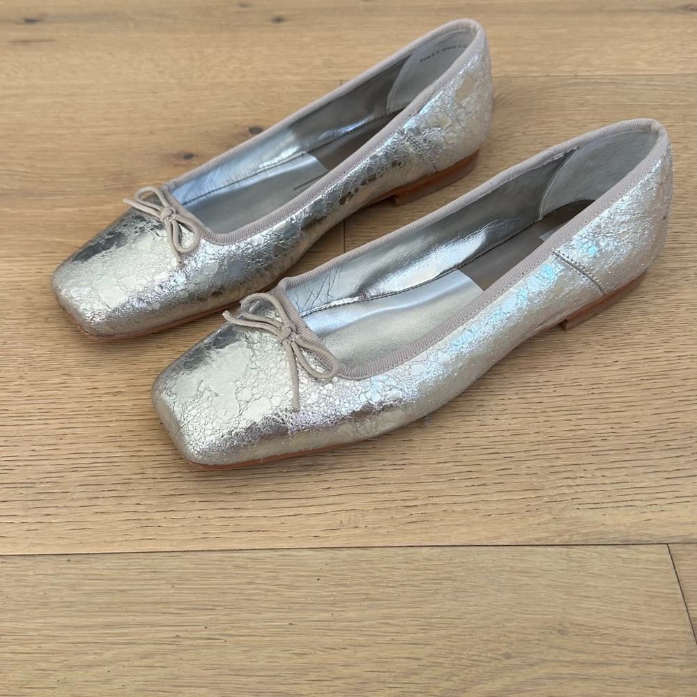 Dolce Vita Metallic Silver Ballet Flats